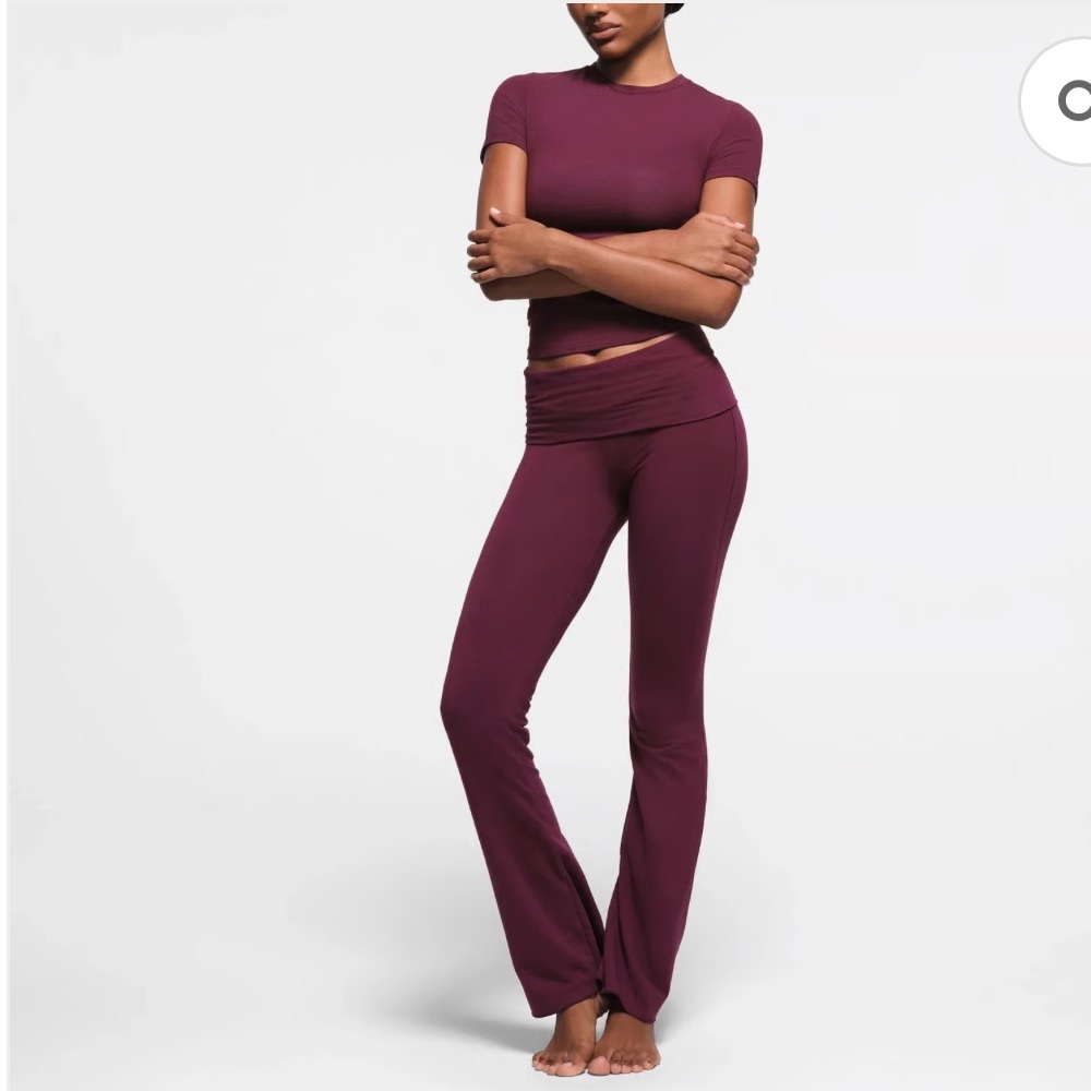 COTTON JERSEY FOLDOVER PANT - L